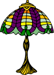 Liberty Colored Glass Lamp